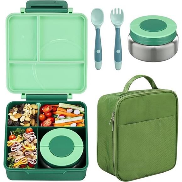 Bento Lunch Box Set for Kids with 8oz Soup Thermo, Leak-Proof Lunch Containers - Picture 7 of 7